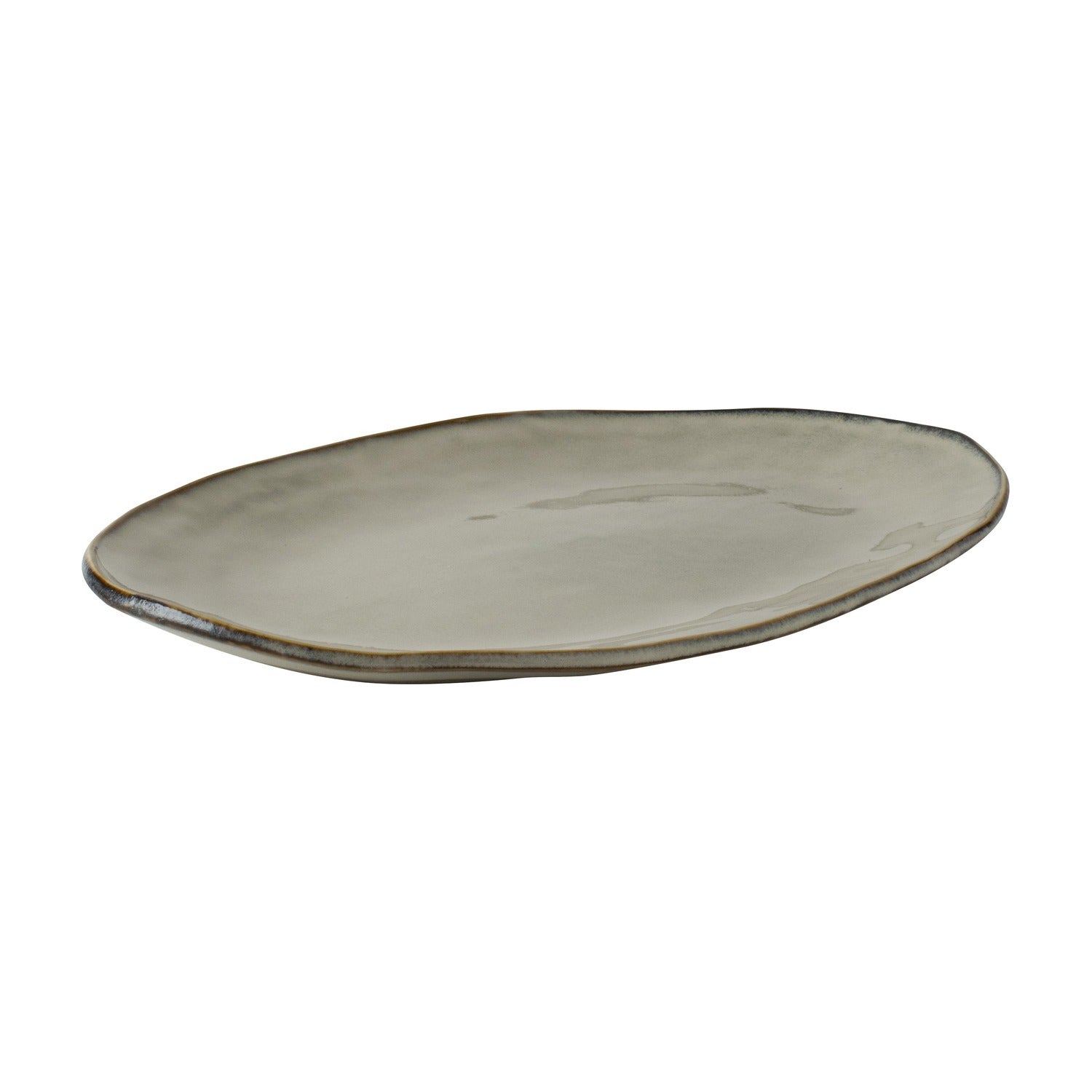 Dutch Rose Organic Serveerschaal Ovaal Crème - 34 x 23 cm op witte achtergrond