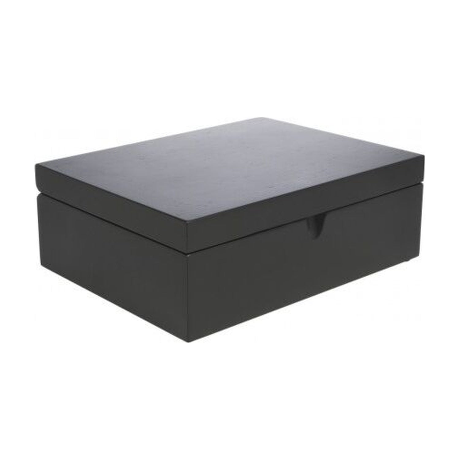 Bredemeijer Theedoos met 4 Blikjes en Lepel - Bamboe Zwart op witte achtergrond