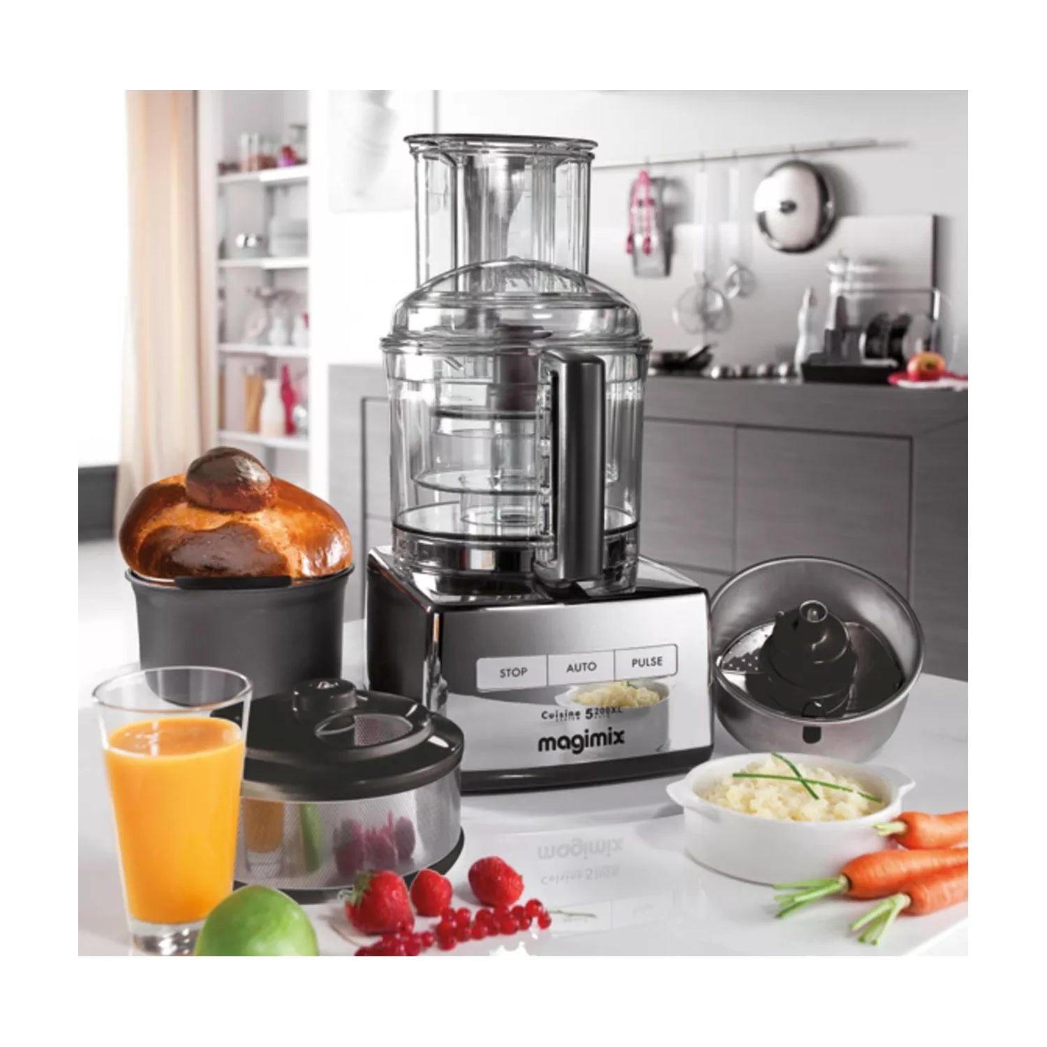 MagiMix 5200 XL Premium - Mat Chroom, detailfoto