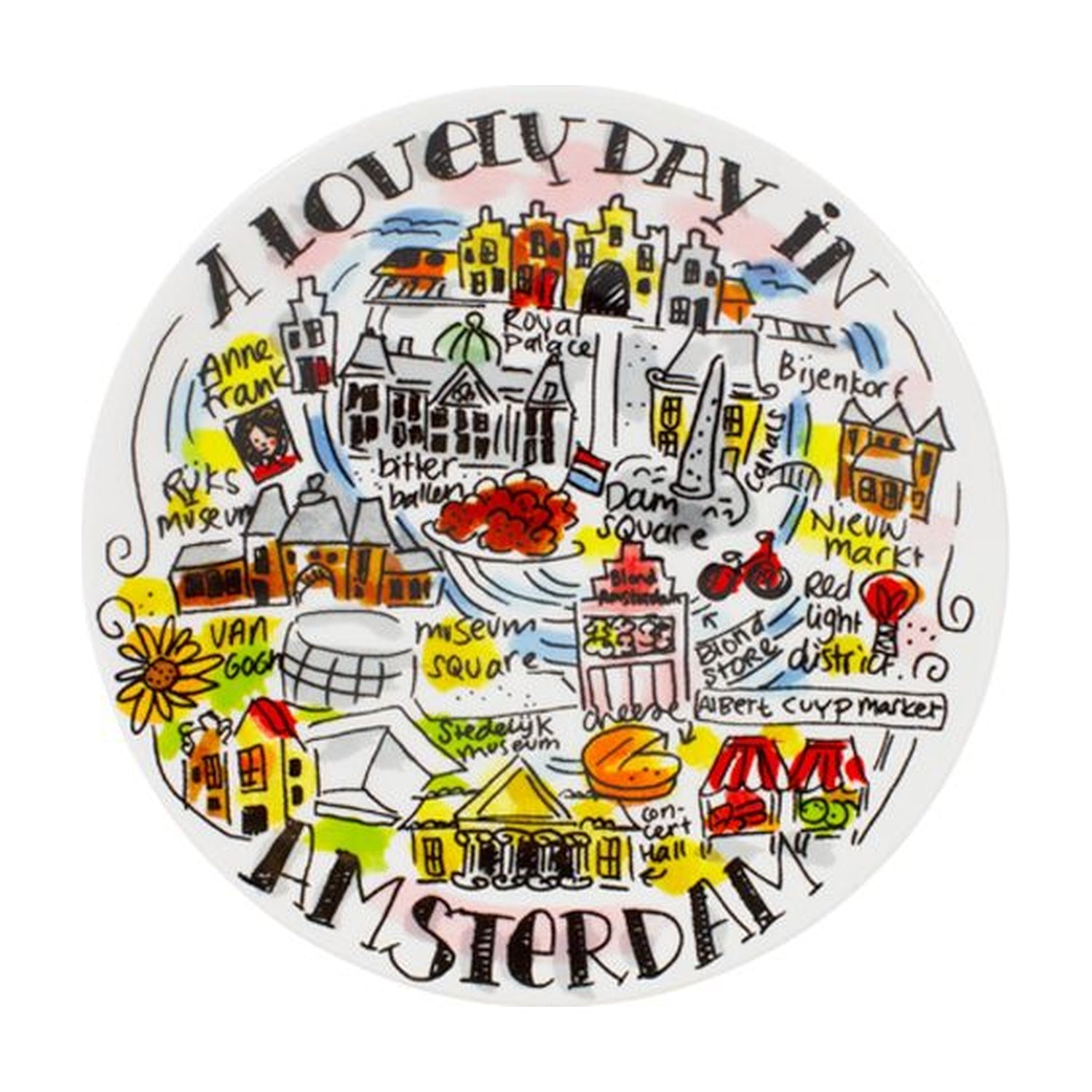 Blond Amsterdam Petit Four City Amsterdam op witte achtergrond