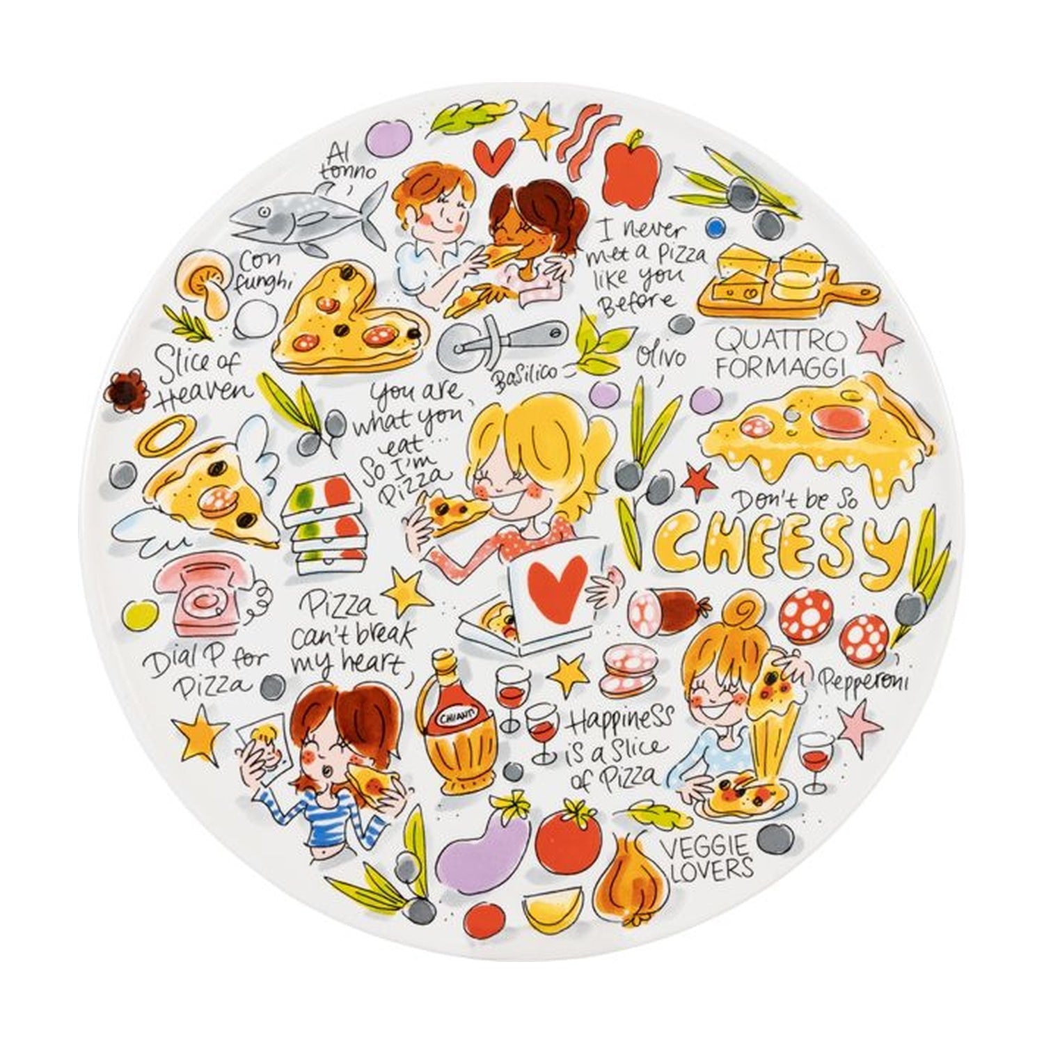 Blond Amsterdam Pizza Sharing Bord - 31 cm op witte achtergrond