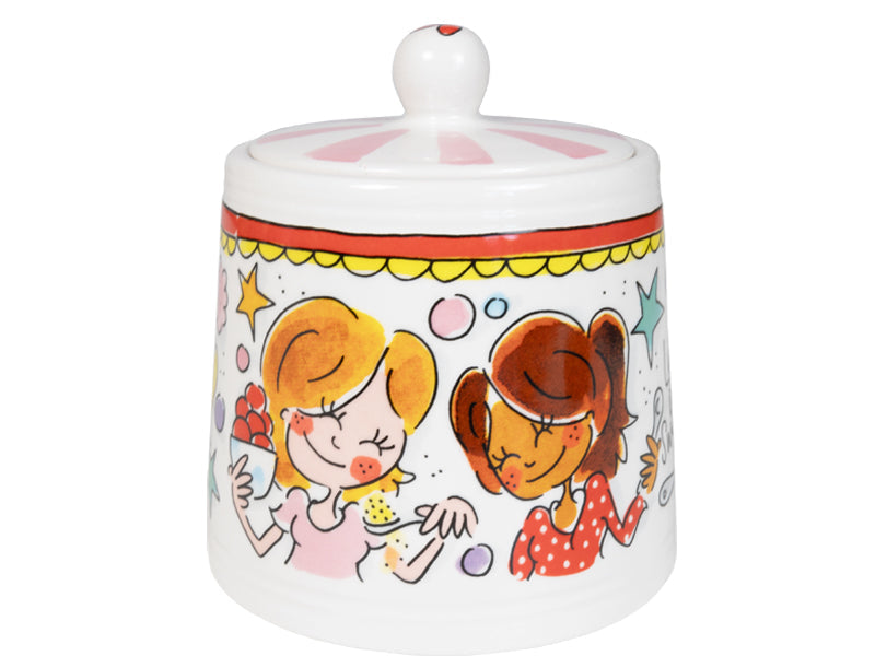 Blond Amsterdam Even Bijkletsen Suikerpot Sweet, zijaanzicht met dessin