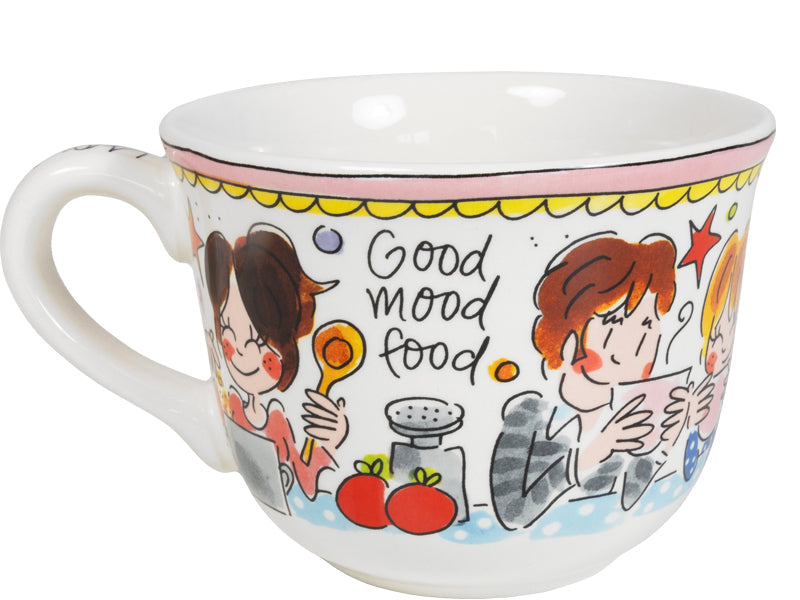 Blond Amsterdam Even Bijkletsen Soepkom Cup of Comfort, zijaanzicht met dessin
