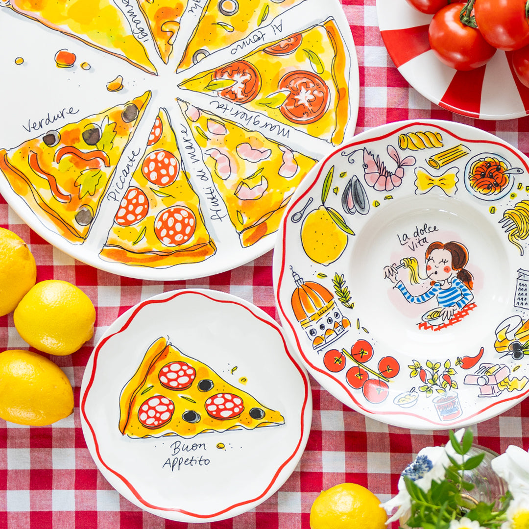 Blond Amsterdam Pasta Bord La Dolce Vita - 24 cm, zijaanzicht