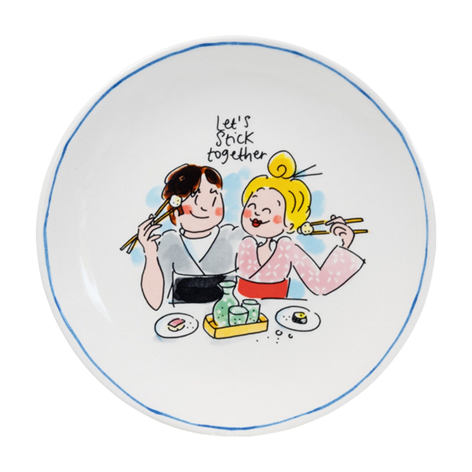 Blond Amsterdam Sushi Bord Stick Together - 18 cm op witte achtergrond