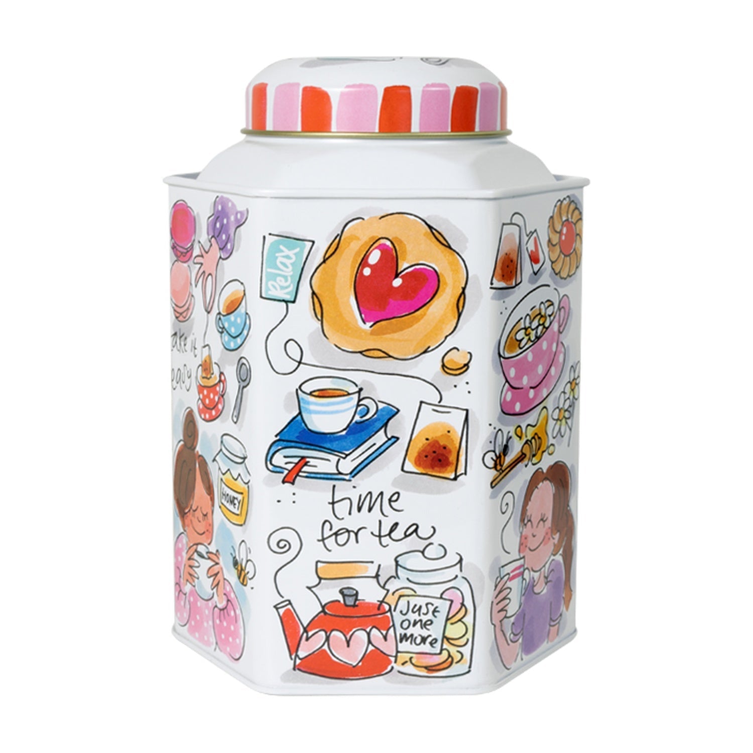 Blond Amsterdam Mama Theeblik Teatime op witte achtergrond