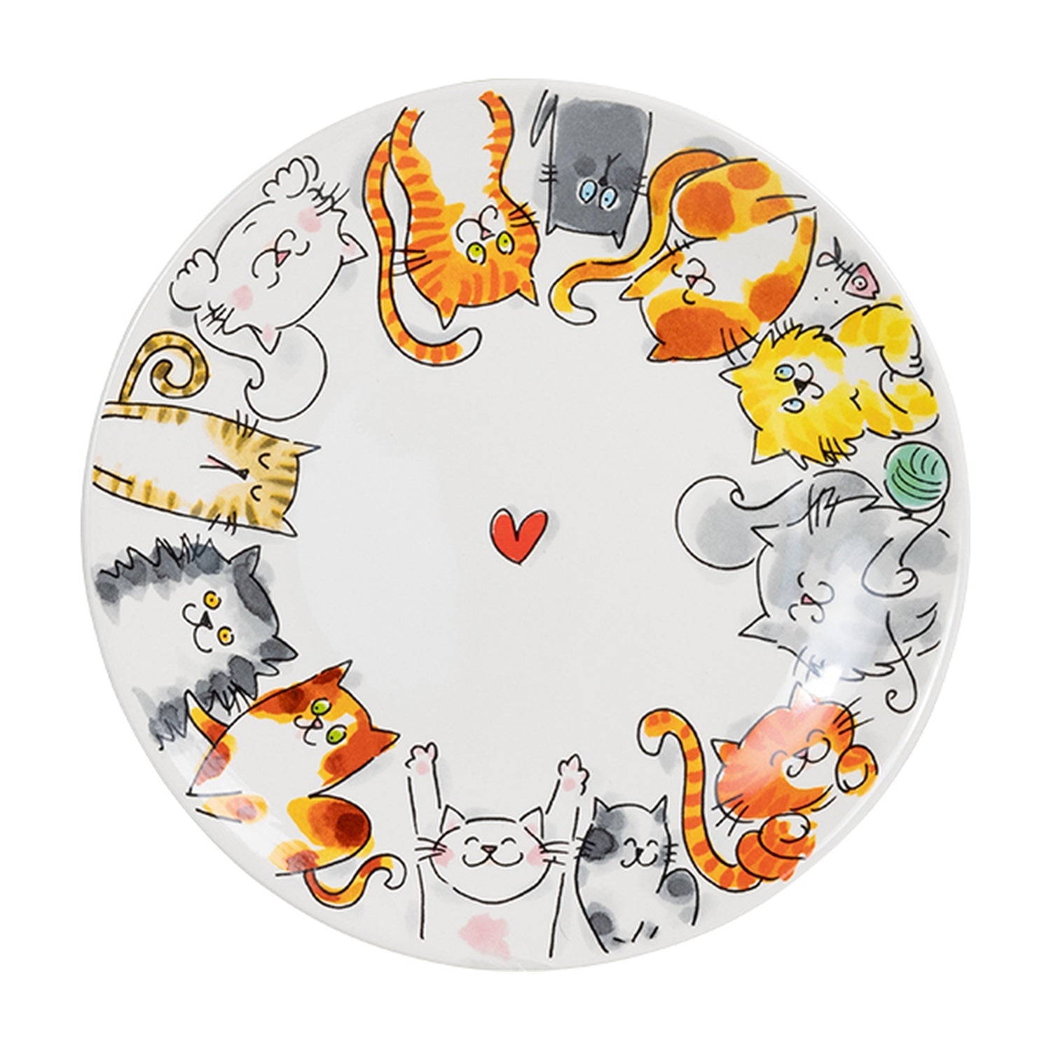 Blond Amsterdam Dieren Bord Cats - 22 cm op witte achtergrond