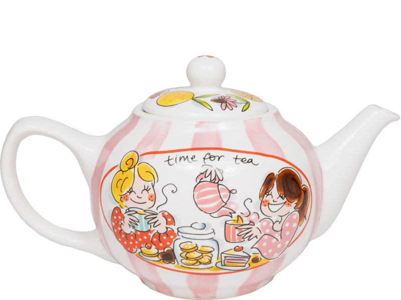 Blond Amsterdam Even Bijkletsen Theepot Time for Tea, andere hoek met dessin