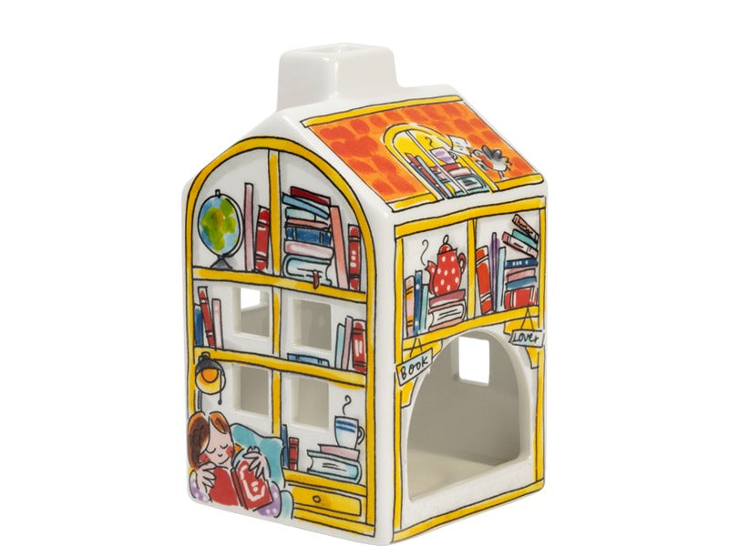 Blond Amsterdam Cozy Days Lichthuisje Bookstore op witte achtergrond