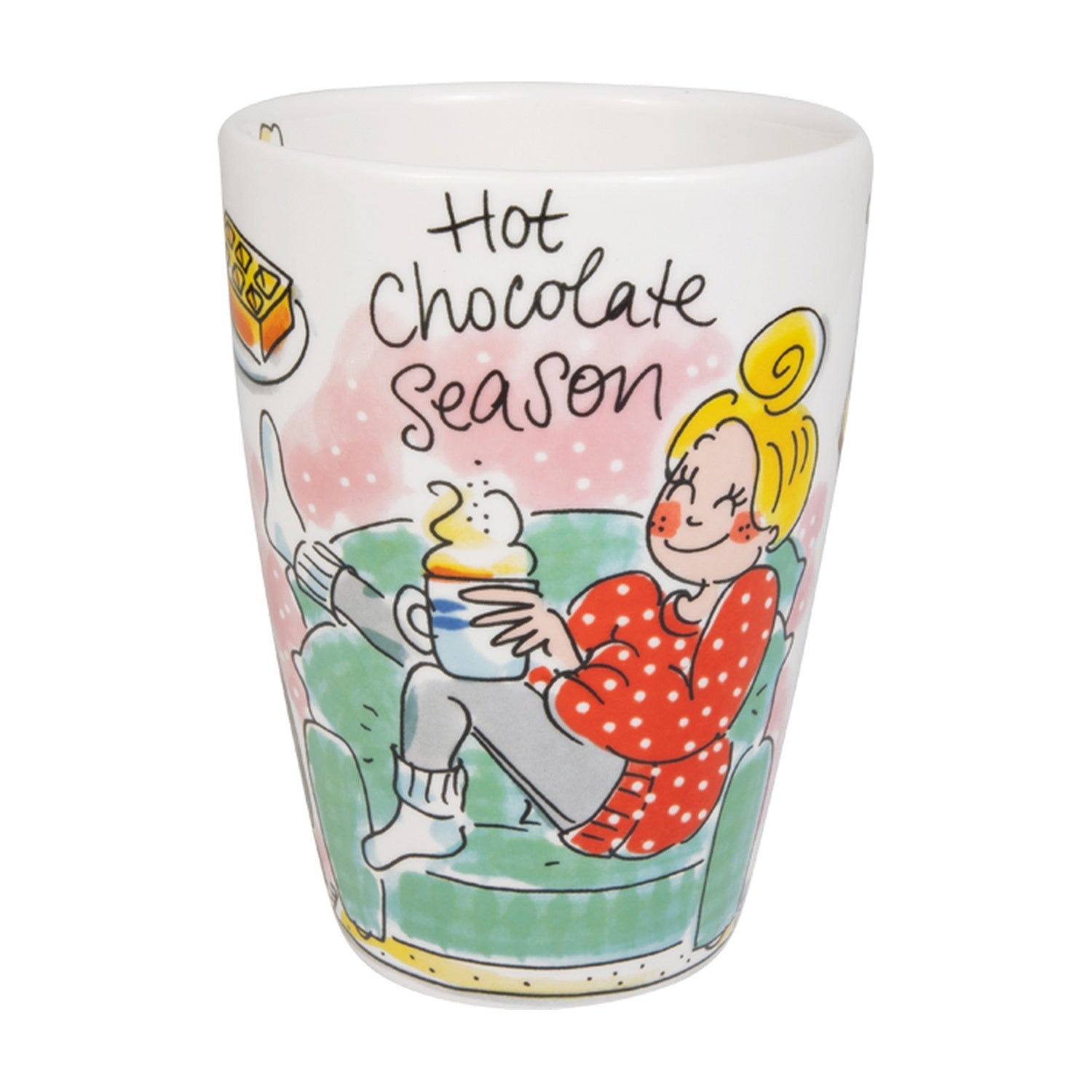 Blond Amsterdam Mazagran Set Hot Chocolate 2-delig op witte achtergrond