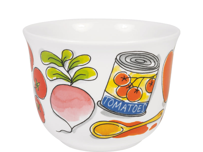Blond Amsterdam Even Bijkletsen Soepkom Tomaten, andere hoek met dessin