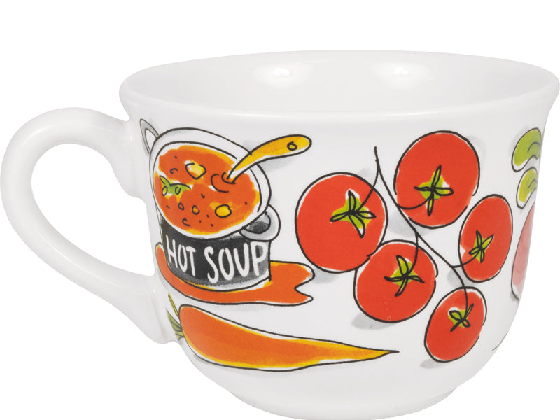 Blond Amsterdam Even Bijkletsen Soepkom Tomaten, andere hoek met dessin