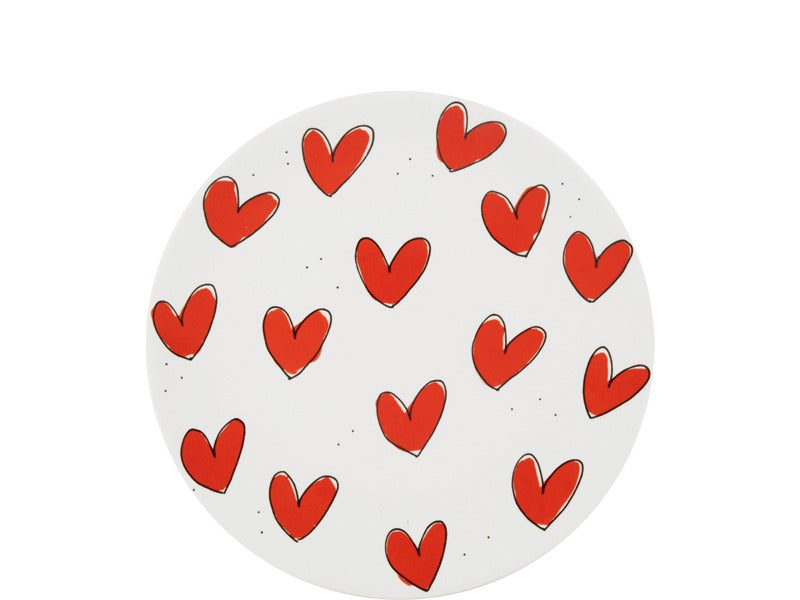 Blond Amsterdam Love Bord Hearts - 18 cm op witte achtergrond