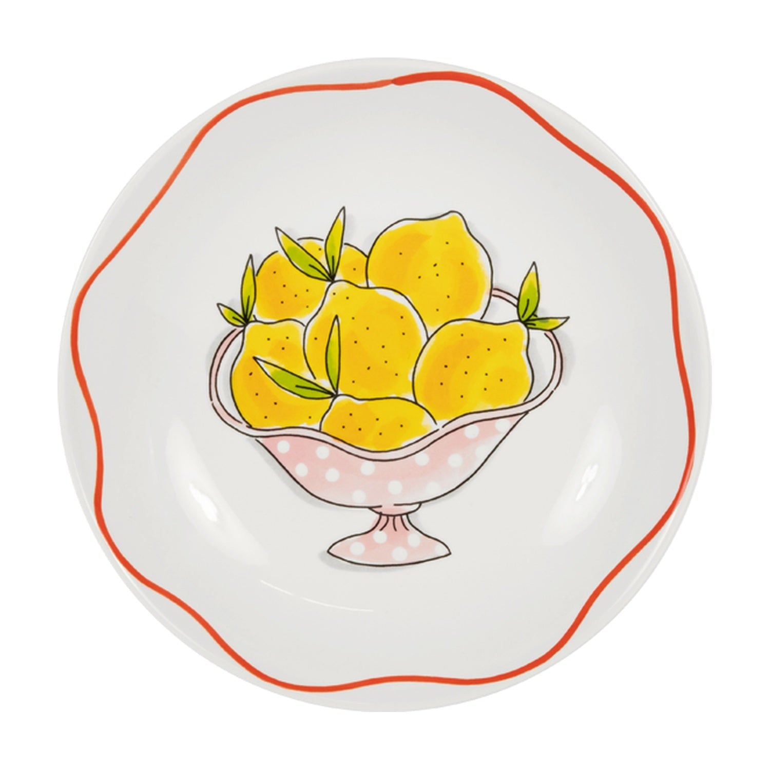 Blond Amsterdam Pasta Bord Citroen - 23 cm op witte achtergrond