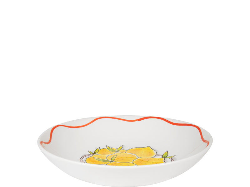 Blond Amsterdam Pasta Bord Citroen - 23 cm, zijaanzicht