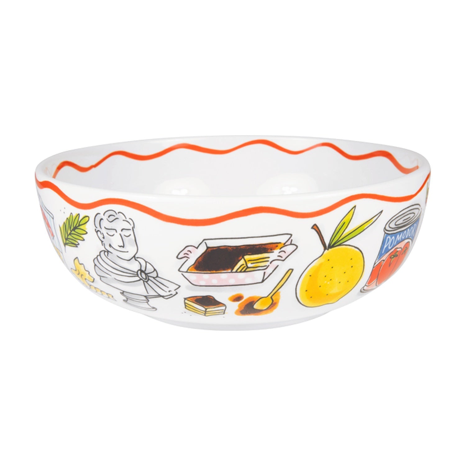 Blond Amsterdam Pasta Saladeschaal Italië - 24 cm op witte achtergrond