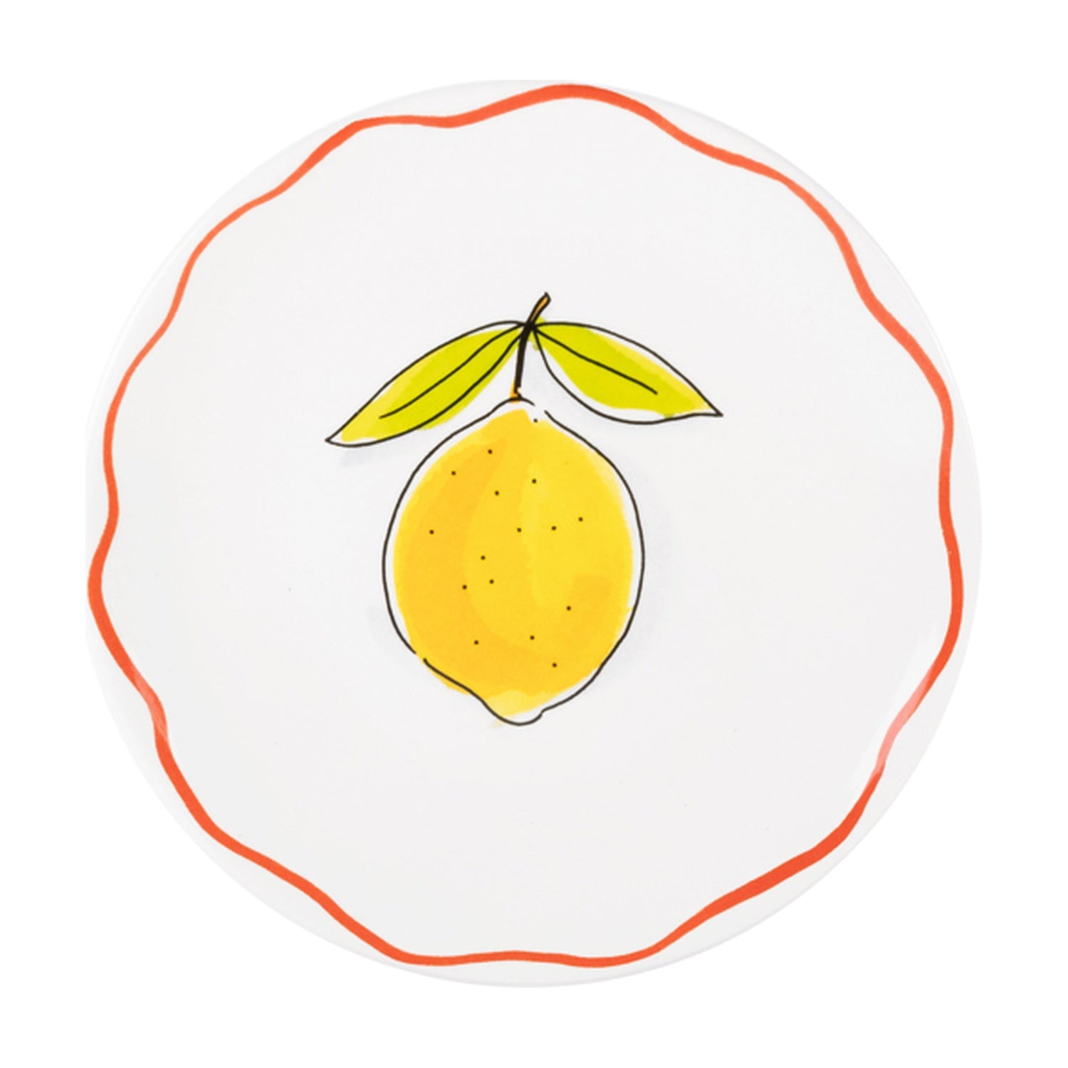 Blond Amsterdam Pasta Bord Citroen - 18 cm op witte achtergrond