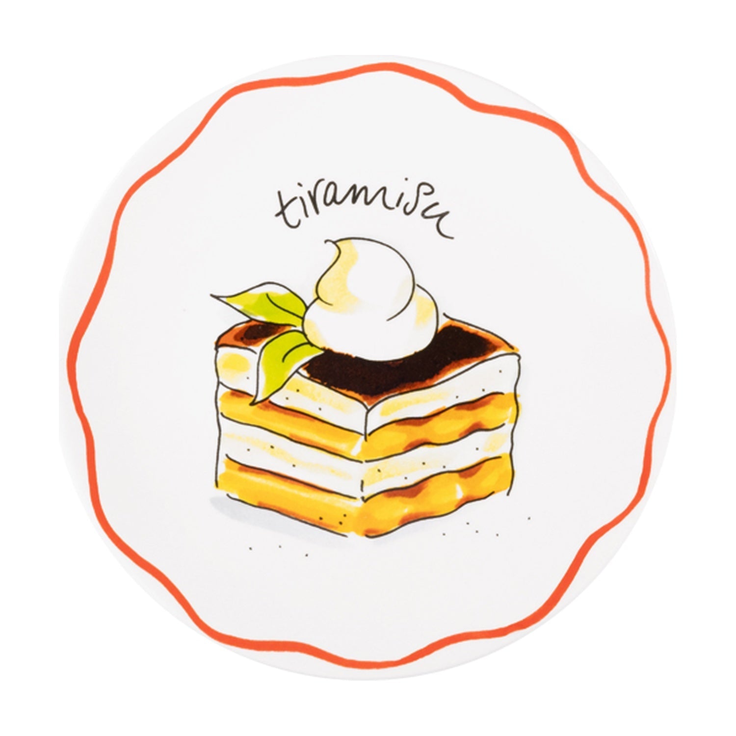 Blond Amsterdam Pasta Bord Tiramisu - 18 cm op witte achtergrond