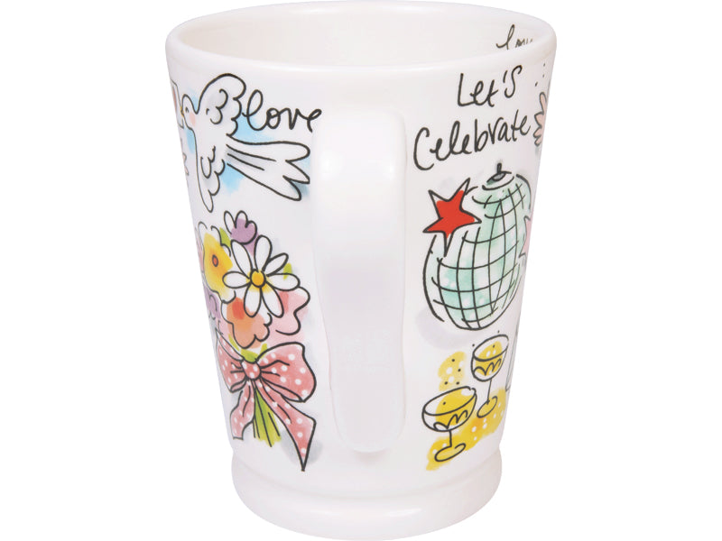 Blond Amsterdam Mazagran Mok Wedding I Do - 500 ml, andere hoek met dessin