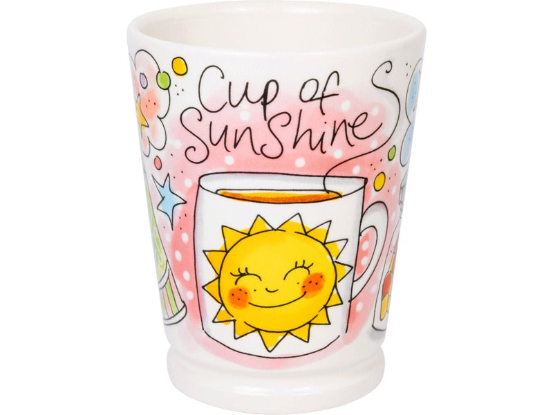 Blond Amsterdam Mazagran Mok Cup of Sunshine met een lachende zon en de tekst Cup of Sunshine