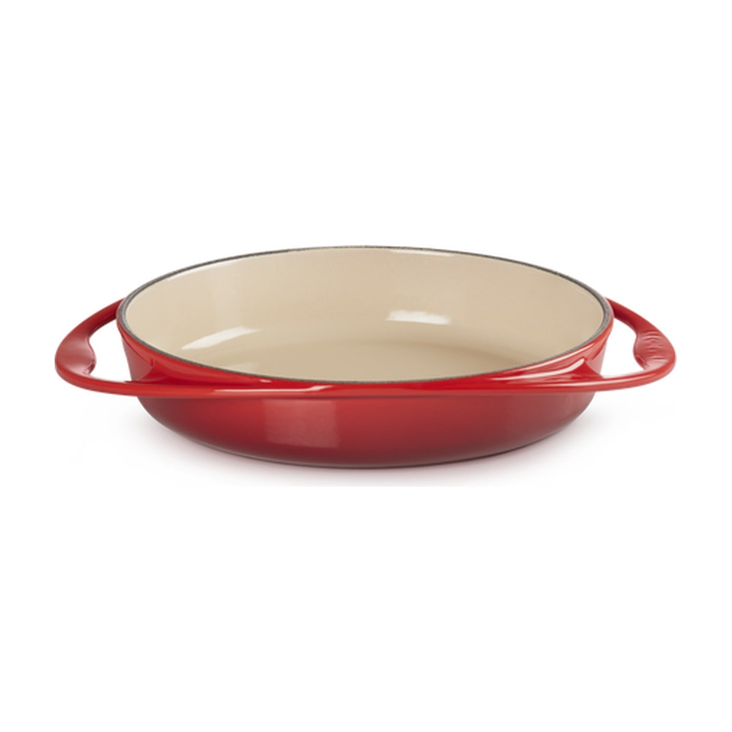 Le Creuset Tarte Tatin Gietijzer Kersenrood - 25 cm op witte achtergrond