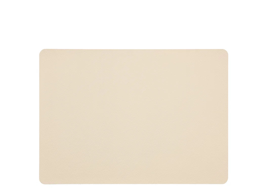 Bitz Leatherlook Placemats 4 stuks - Zwart/Crème