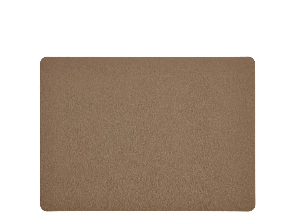 Bitz Leatherlook Placemats 4 stuks - Hout/Titanium