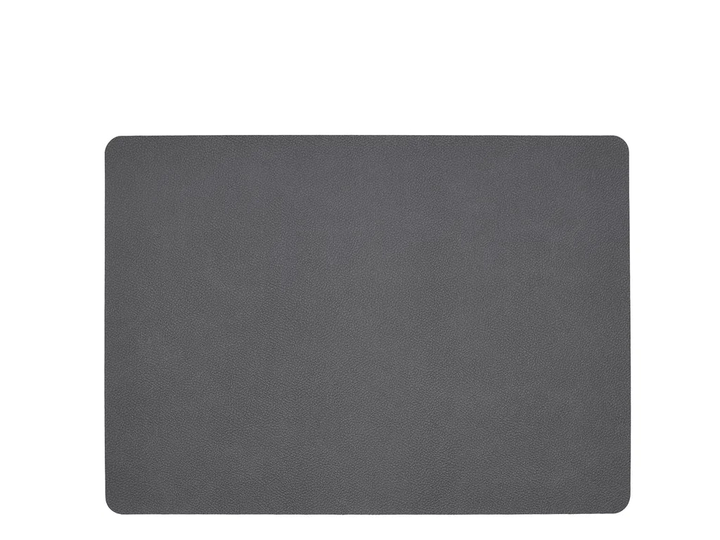 Bitz Leatherlook Placemats 4 stuks - Hout/Titanium