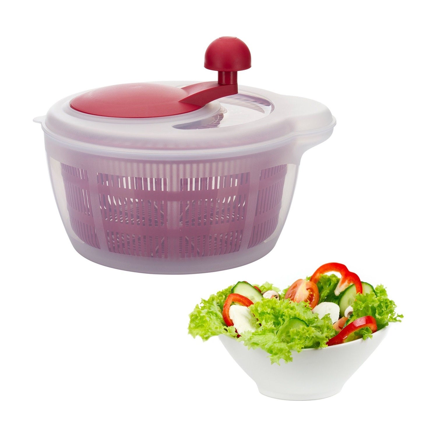 Westmark Saladespinner - Rood, detailfoto