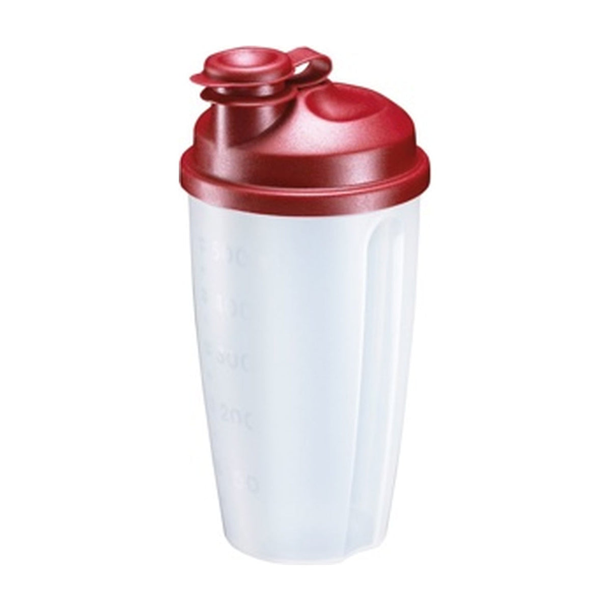 Westmark Mixery Dressingshaker Rood - 0,5 liter, rood, transparante shaker met rode schroefdop en maatverdeling
