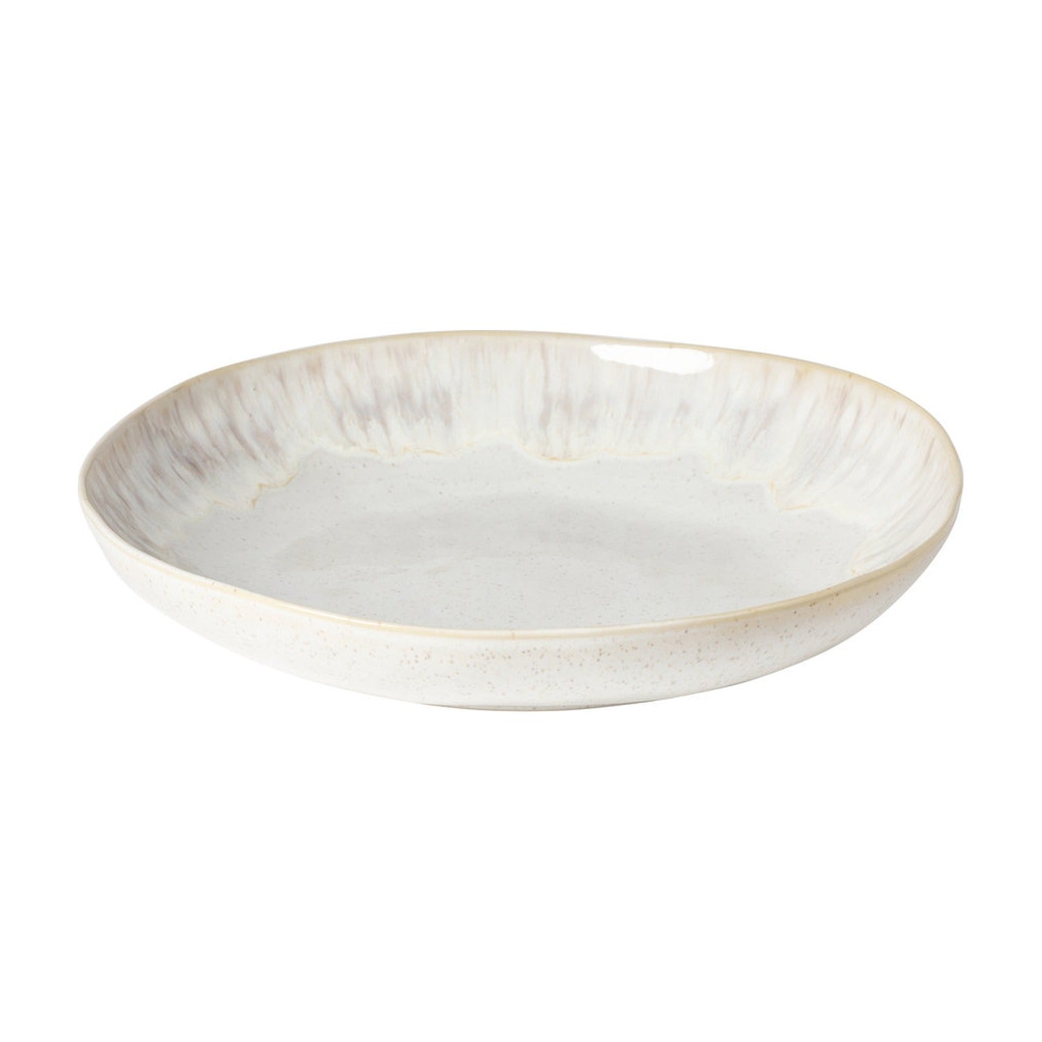 Costa Nova Eivissa Ovaal Serveerbord met Hoge Rand Sand Beige - 37 cm op witte achtergrond