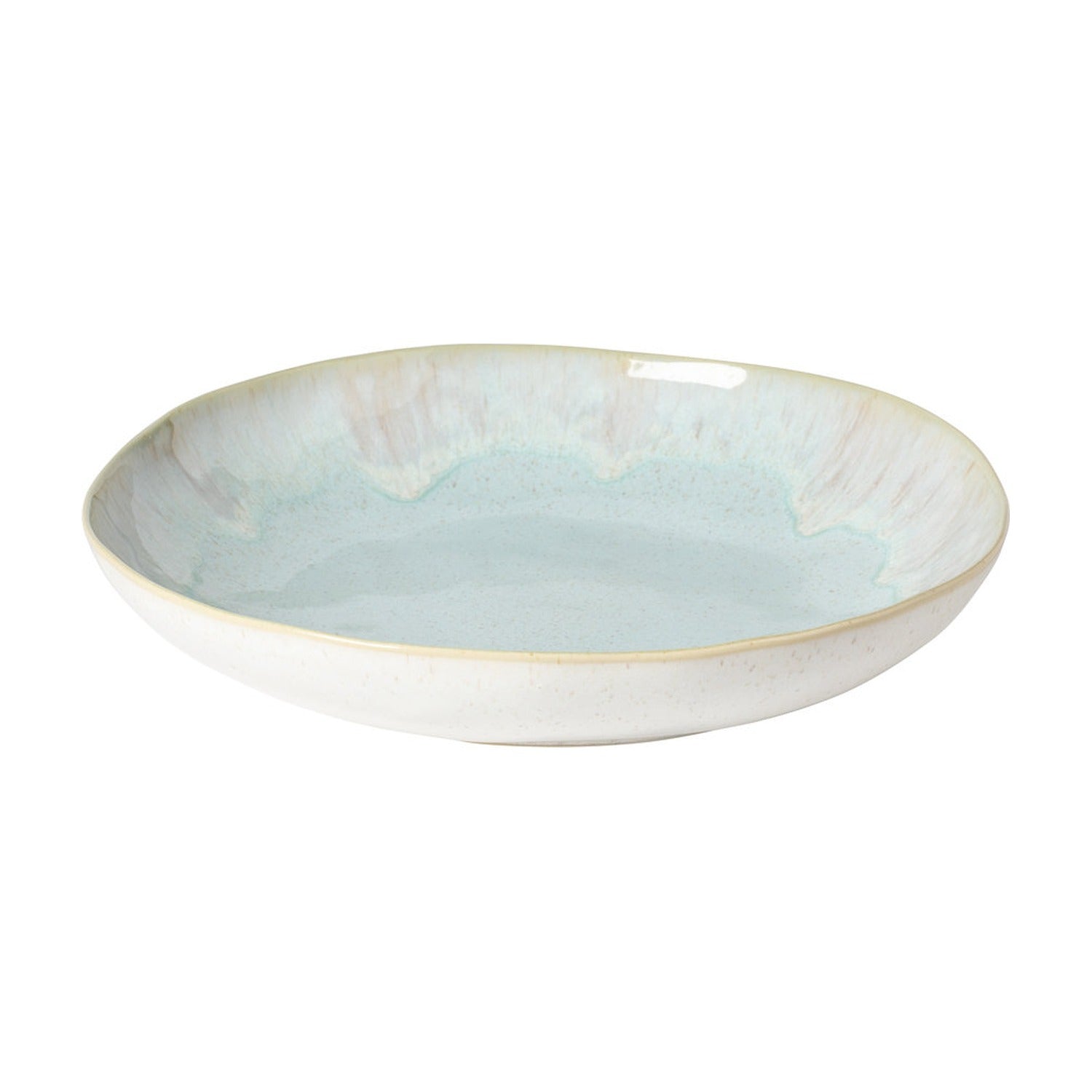 Costa Nova Eivissa Ovaal Serveerbord met Hoge Rand Sea Blue - 37 cm op witte achtergrond
