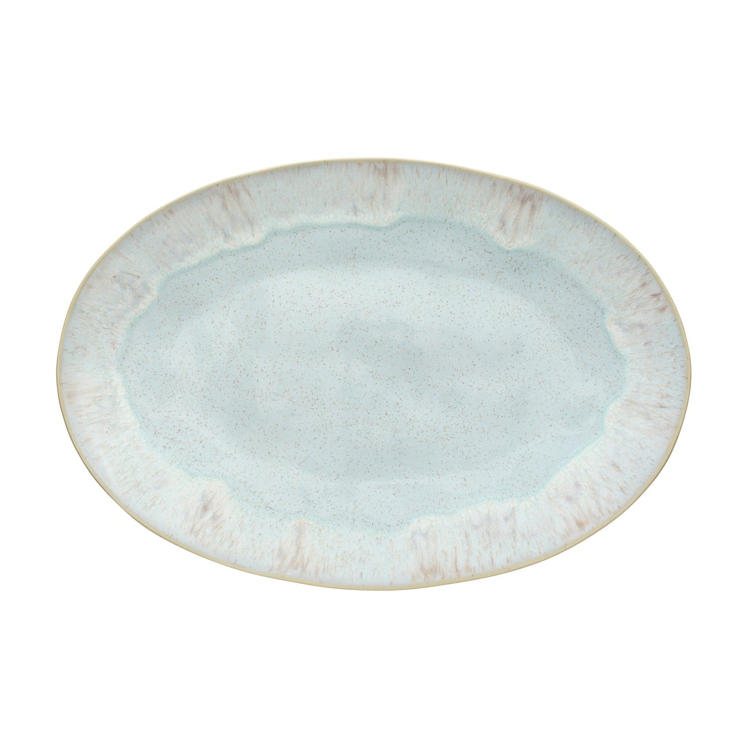 Costa Nova Eivissa Ovaal Serveerbord Sea Blue - 45 cm op witte achtergrond