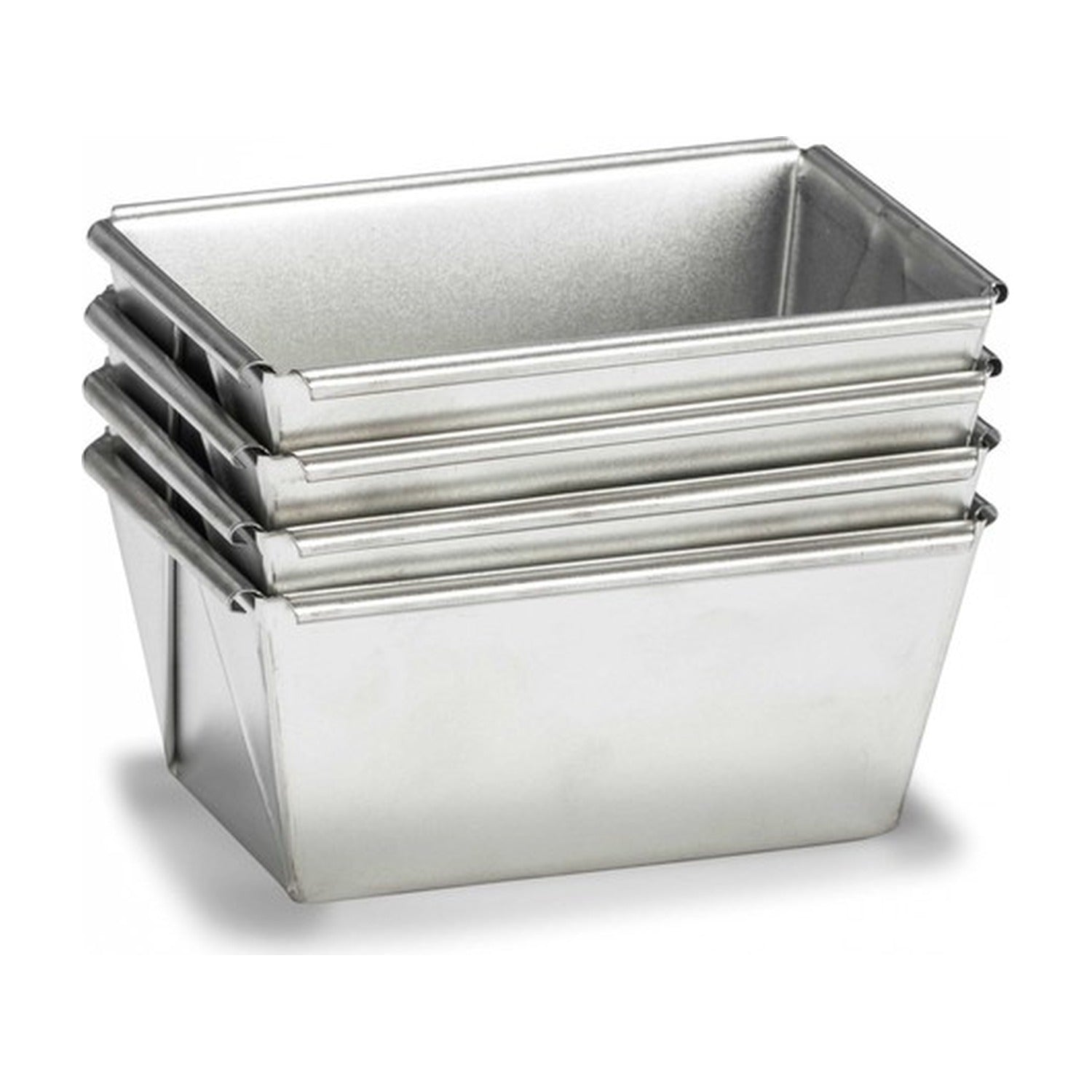 Patisse Mini Broodvormen 4-delig - 9 cm op witte achtergrond