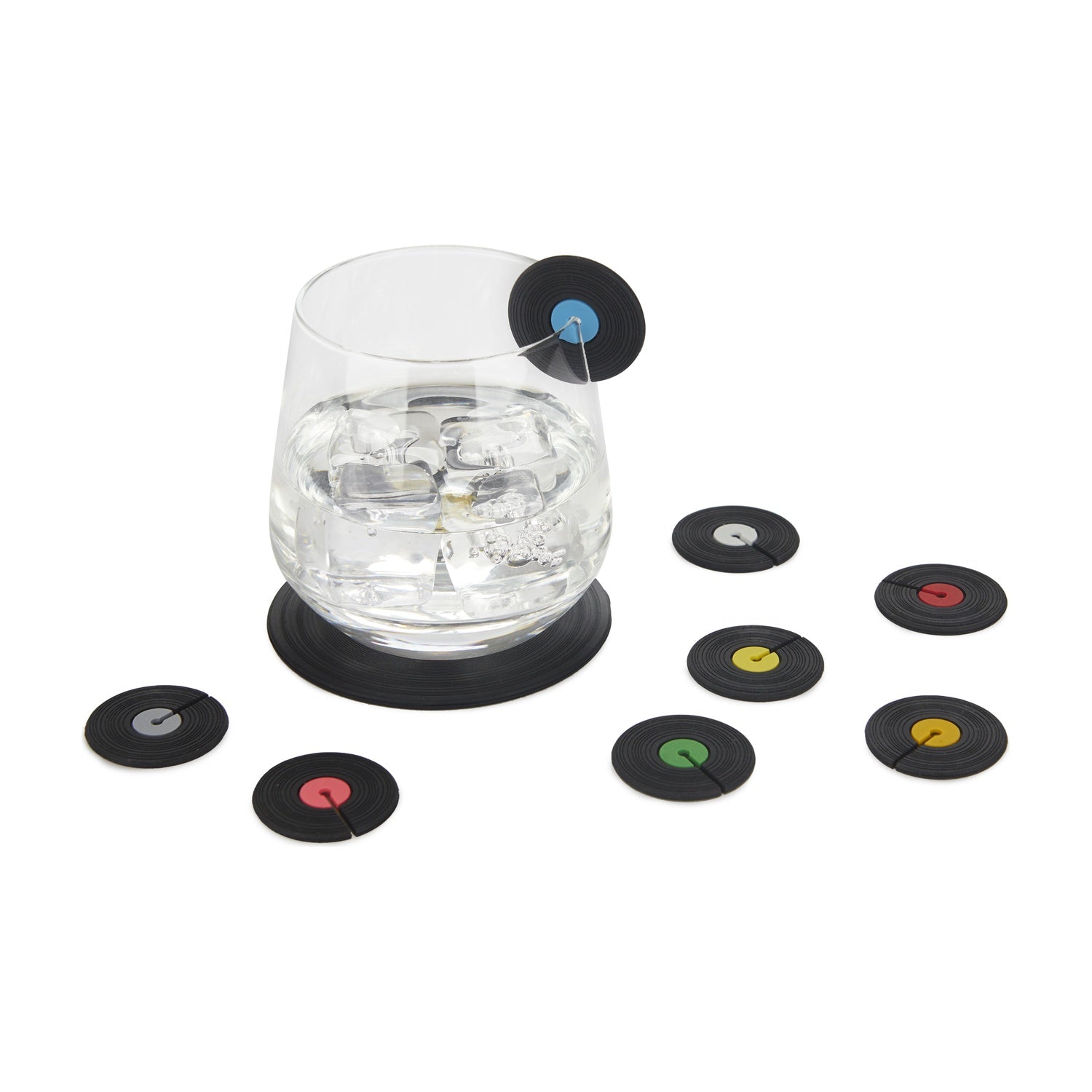 Balvi Glasmarkers Greatest Hits Siliconen - 8 stuks op witte achtergrond