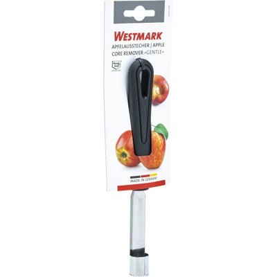 Westmark Gentle Appelboorverwijderaar, zwart, verpakkingskaart 'Apfelausstecher Apple Core Remover Gentle' met appels