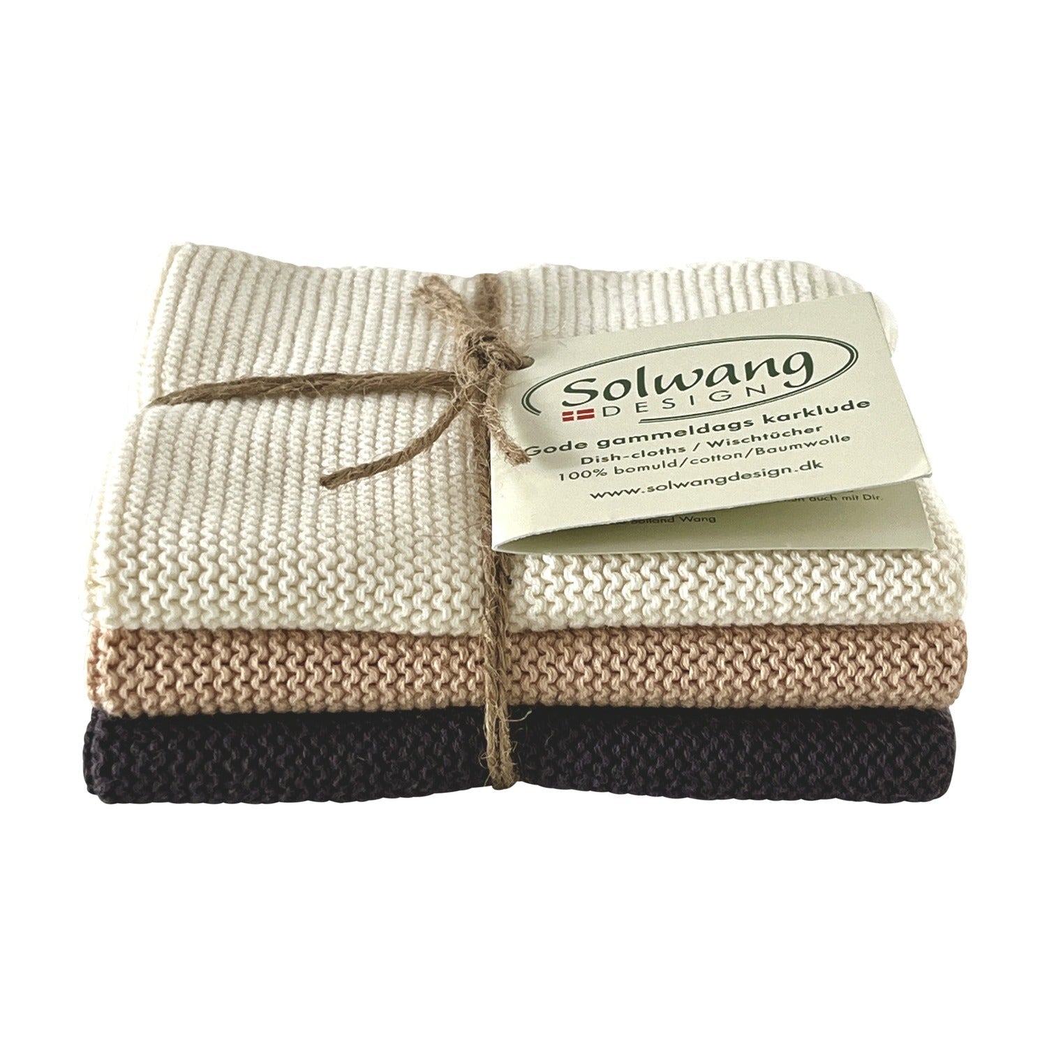 Solwang Design Vaatdoekjes set van 3 - Nature op witte achtergrond