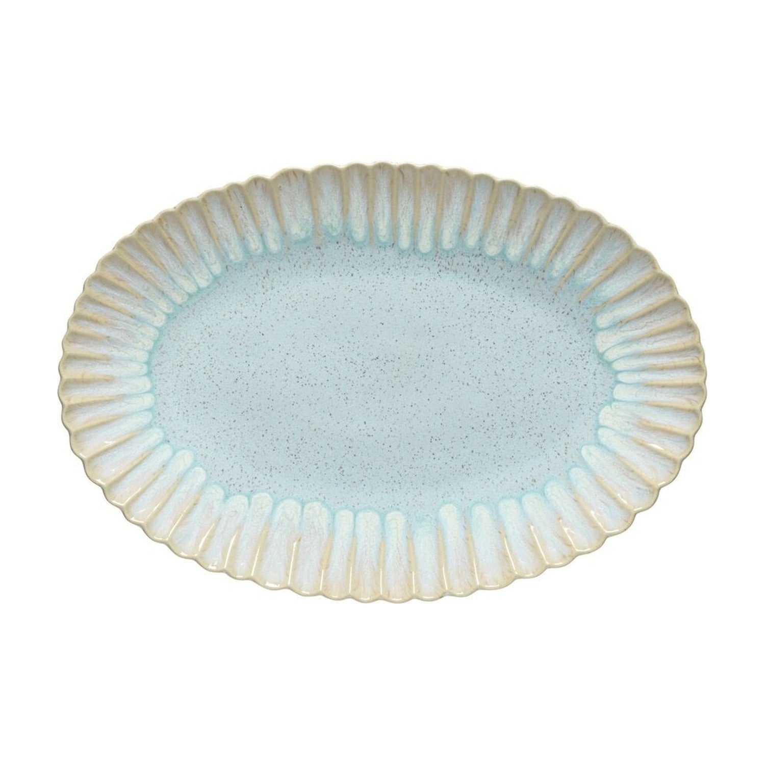 Costa Nova Mallorca Ovale Schaal Sea Blue - 41 cm op witte achtergrond