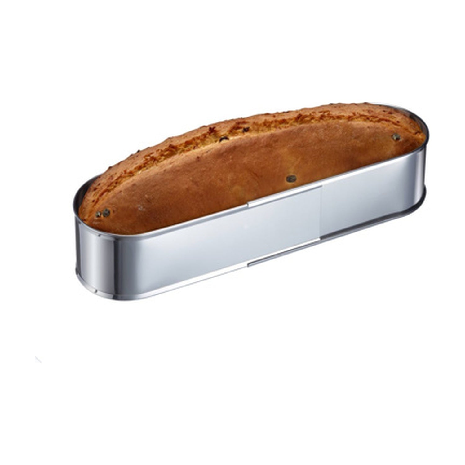 Westmark Ovale Bakvorm, RVS, gevuld met een gebakken brood