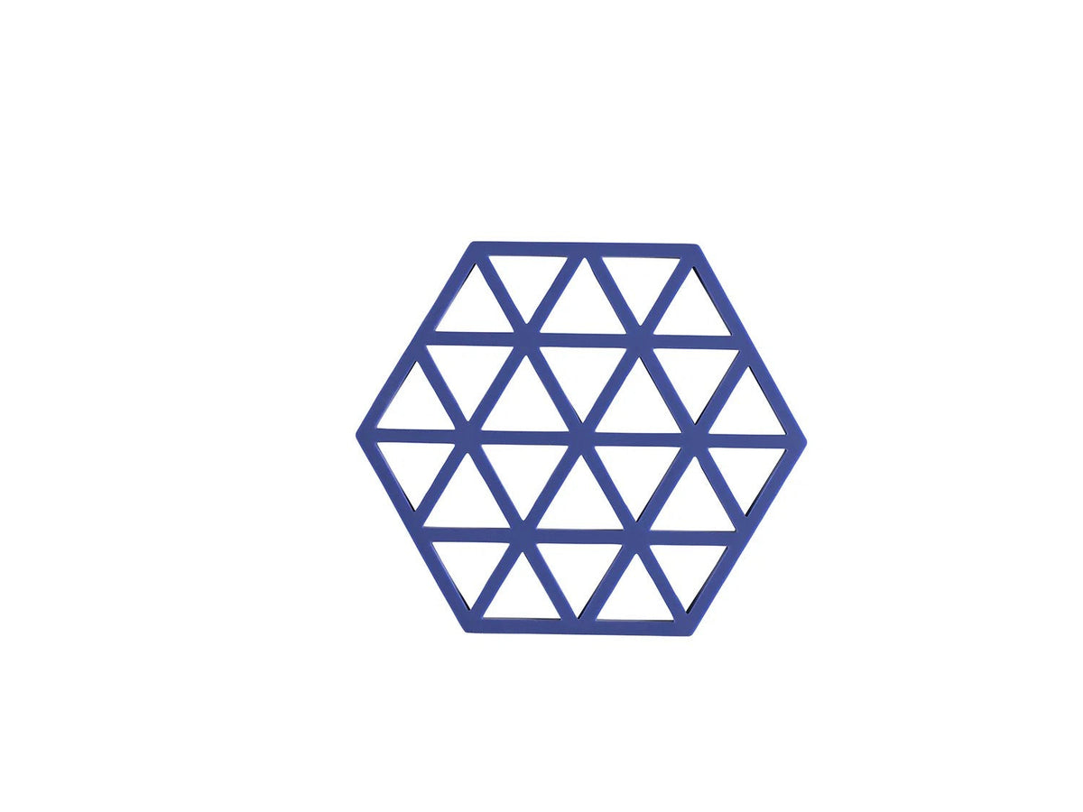 Zone Denmark Triangles Onderzetter - Indigo op witte achtergrond