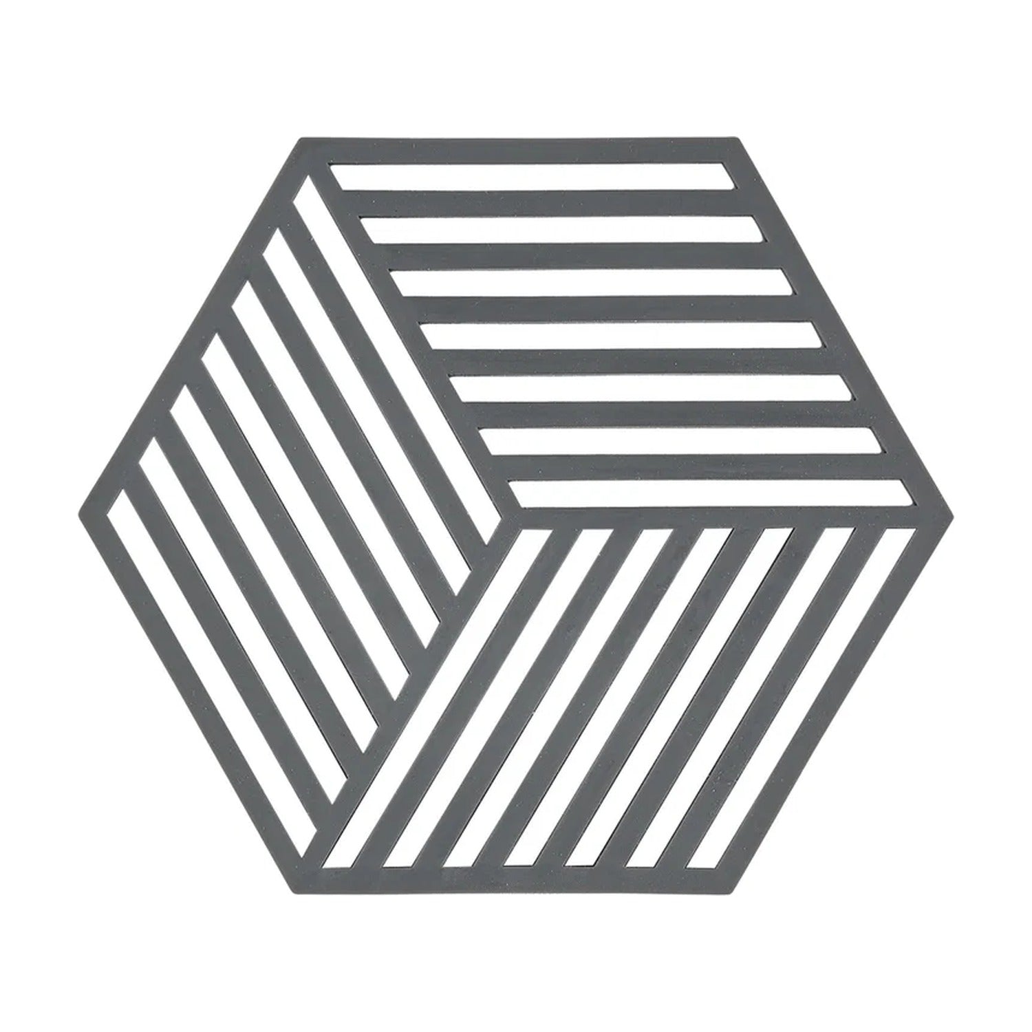Zone Denmark Hexagon Onderzetter - Cool Grey op witte achtergrond