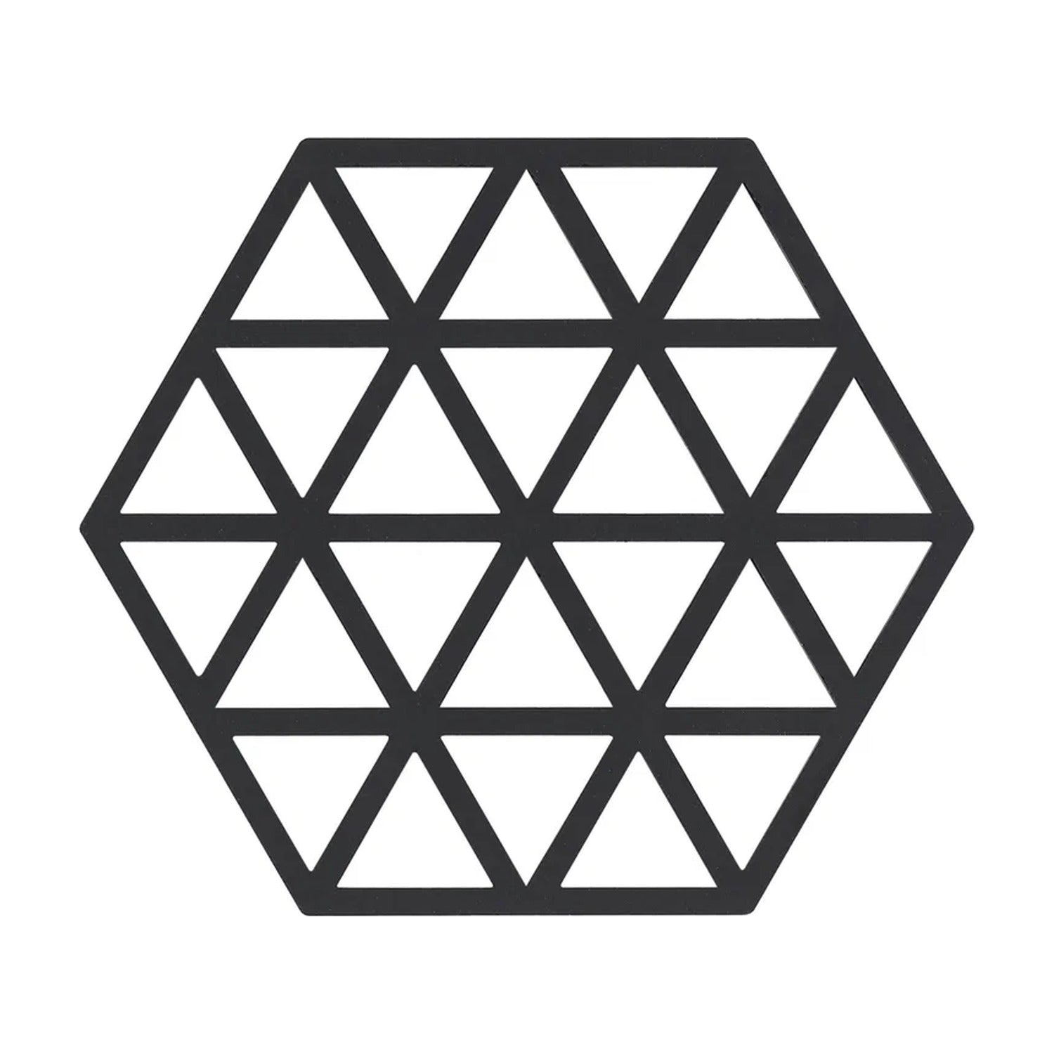 Zone Denmark Triangles Onderzetter - Zwart op witte achtergrond