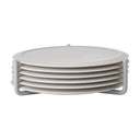 Zone Denmark Glazen Onderzetters in Houder - Warm Grey