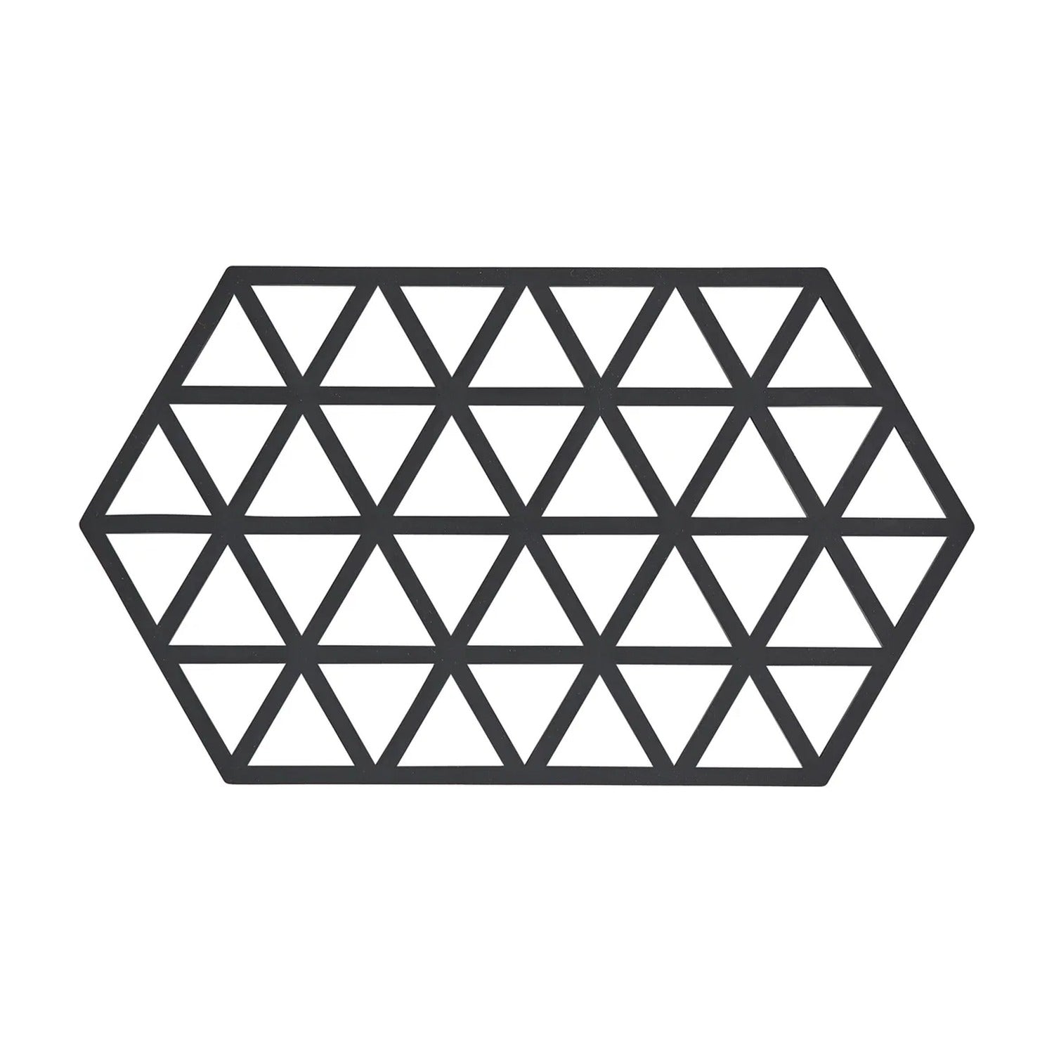 Zone Denmark Triangles Long Onderzetter - Zwart op witte achtergrond