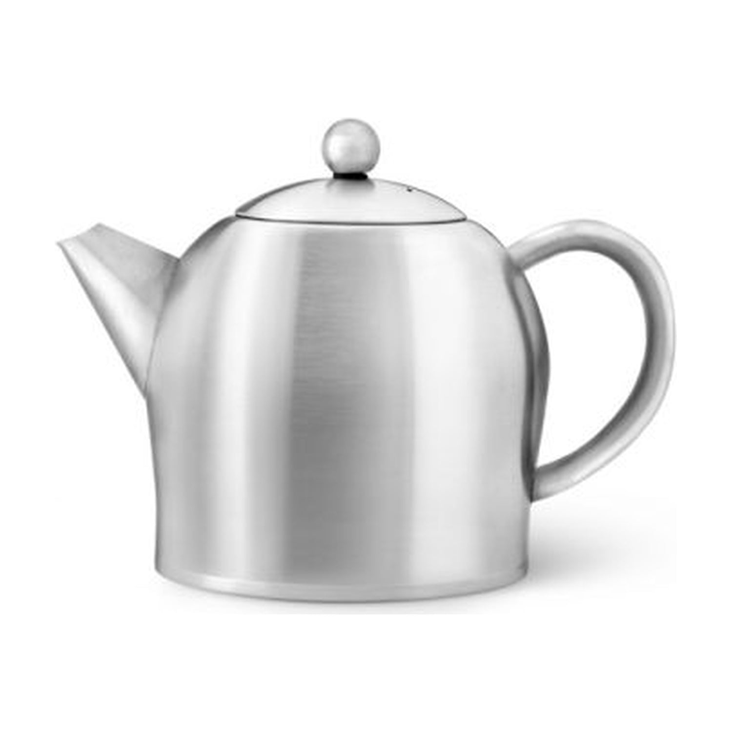 Bredemeijer Minuet Santhee Dubbelwandige Theepot RVS Mat - 500 ml op witte achtergrond