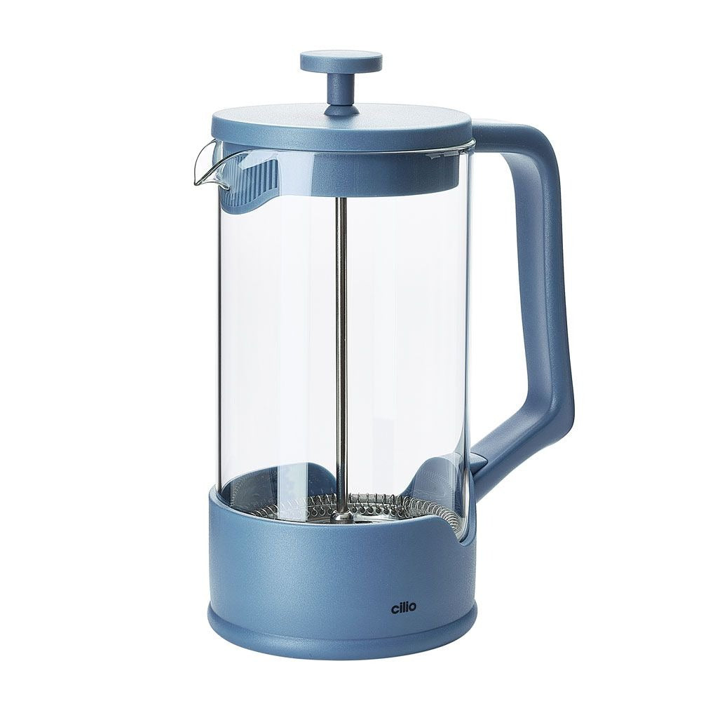 Cilio Lucia Cafetière Blauw - 1 liter op witte achtergrond