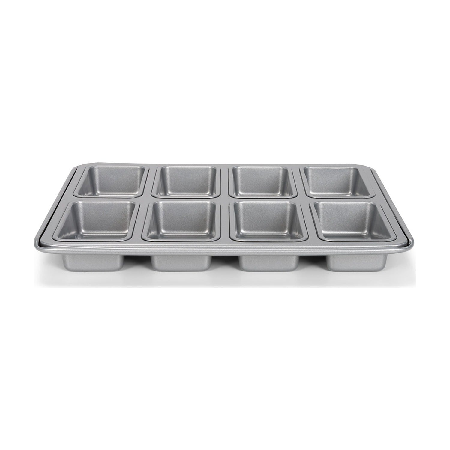 Patisse Silver Top Mini Broodvorm 8 Vaks op witte achtergrond