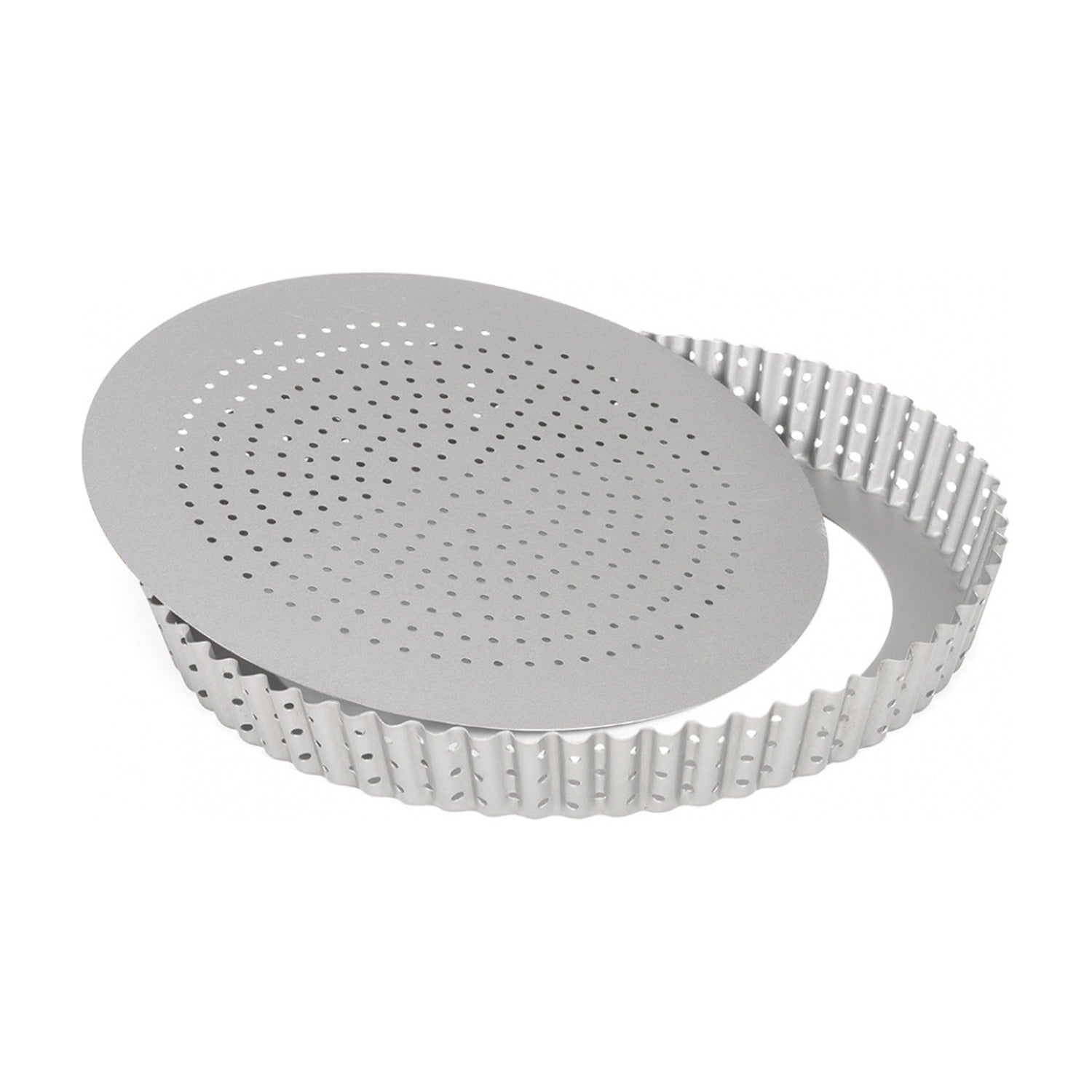 Patisse Silver Top Quichevorm Geperforeerd - 28 cm op witte achtergrond