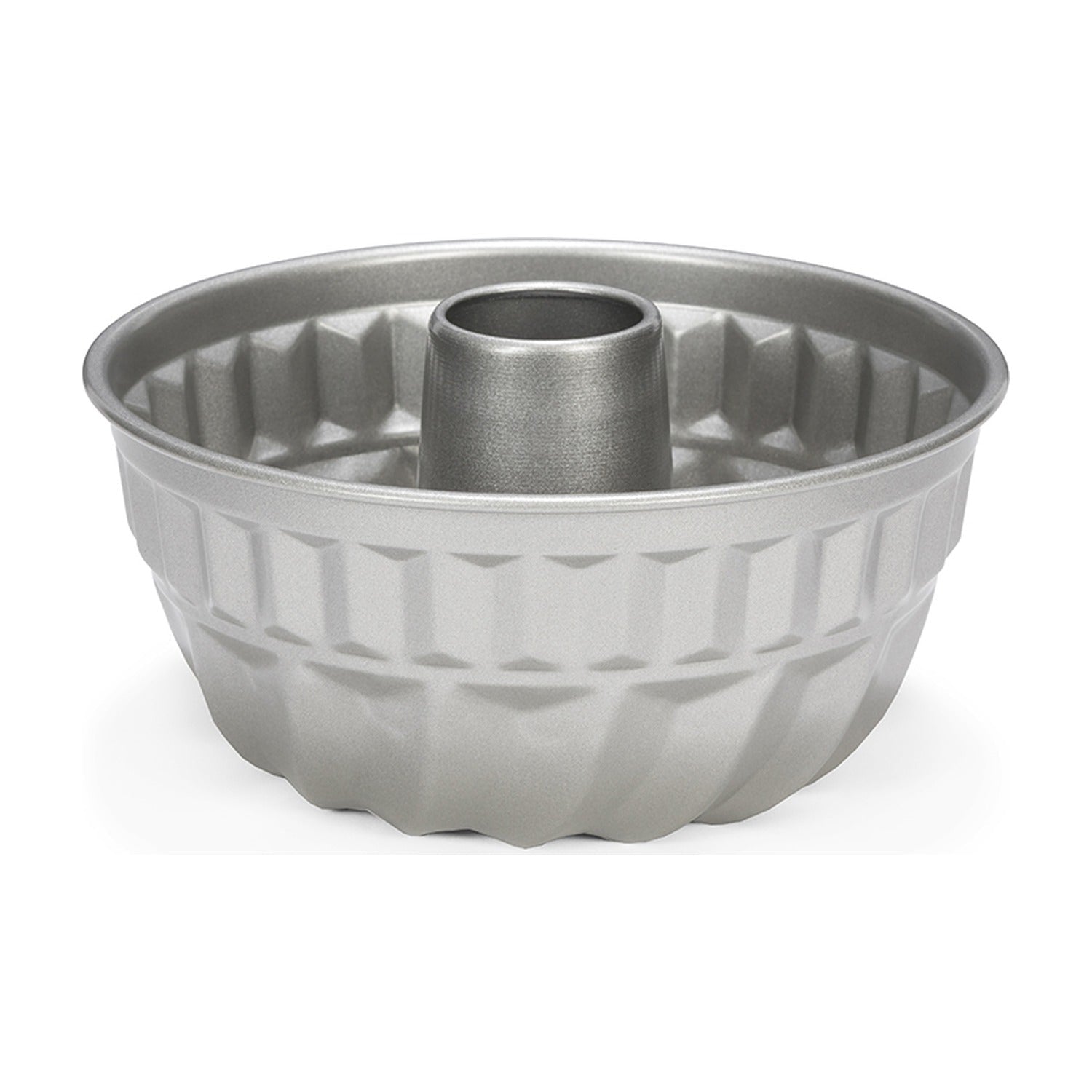 Patisse Silver Top Tulbandvorm Anti-aanbaklaag - 22 cm op witte achtergrond