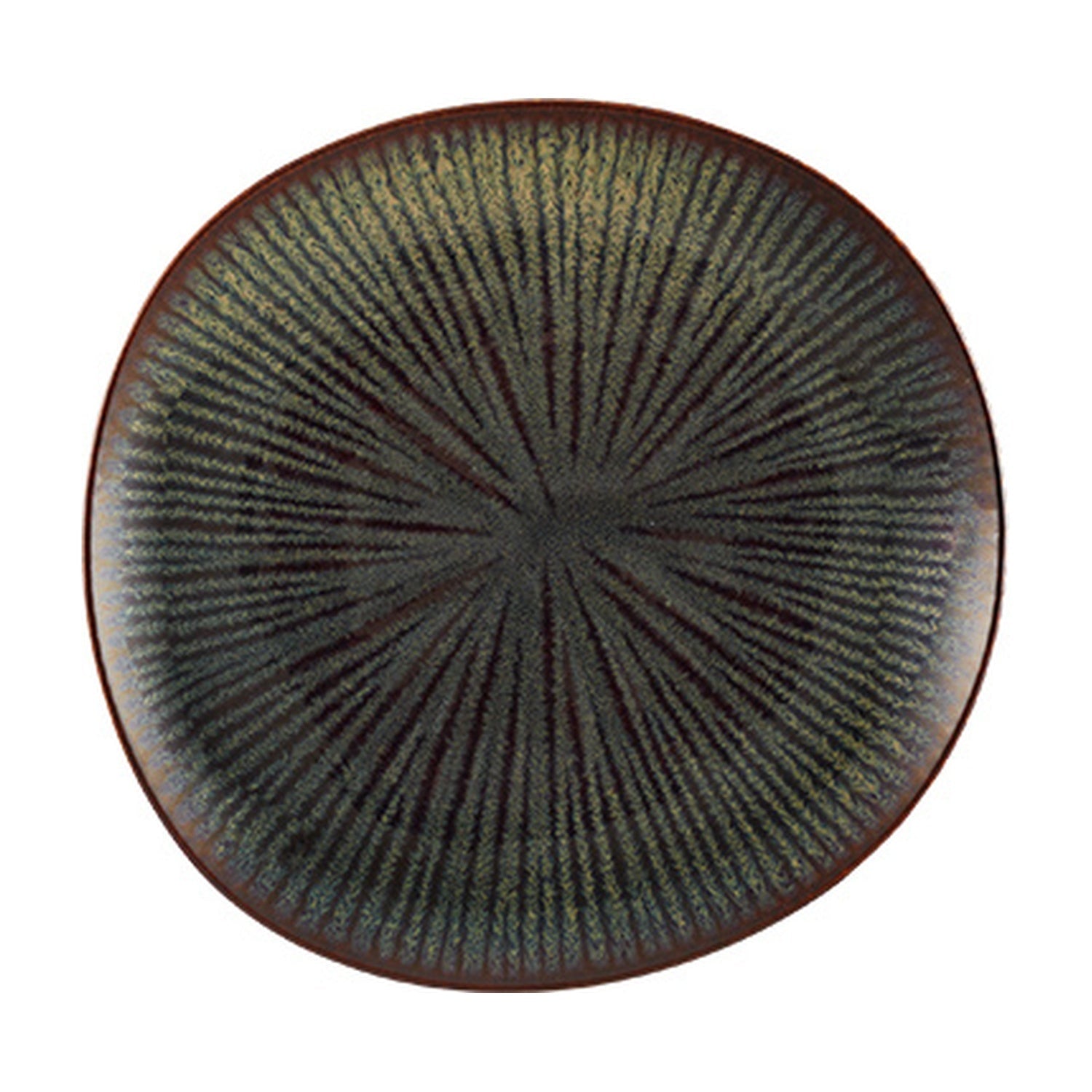Casa Alegre Shangri-la Gebaksbord Donker - 17 cm op witte achtergrond